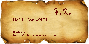 Holl Kornél névjegykártya