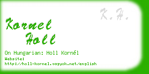 kornel holl business card